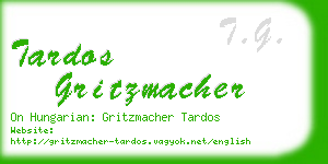 tardos gritzmacher business card
